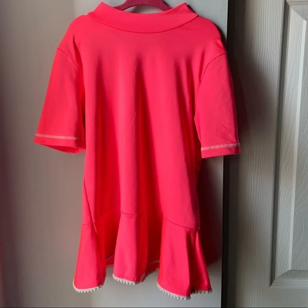 🍭6/$30 Cat & Jack Short Sleeve Pink Peplum Tunic Rash Guard - Medium 7/8